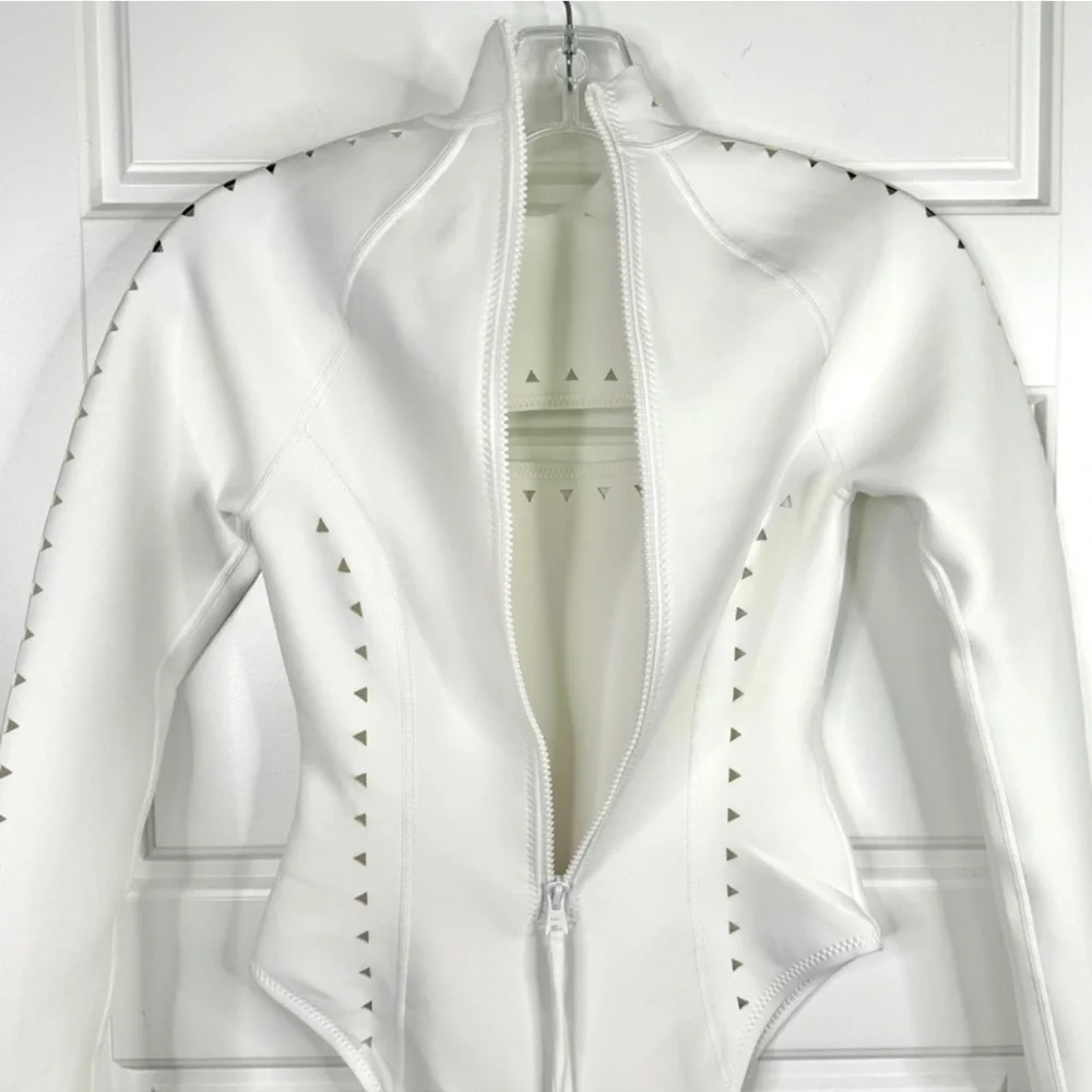FREE PEOPLE GIGI C Laurel Cutout Scuba Surfsuit NEW One Piece Swimsuit White S